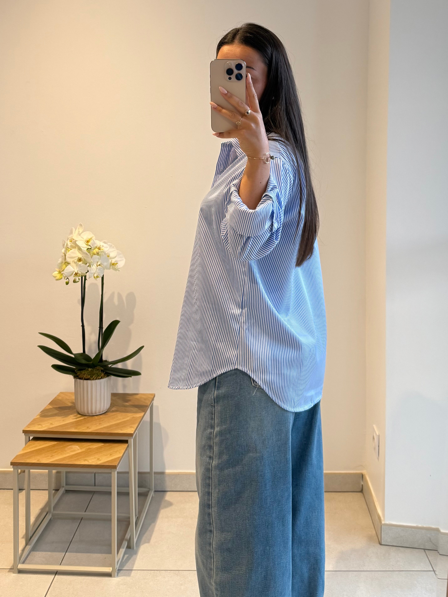 Chemise Naïs – Rayée Bleu
