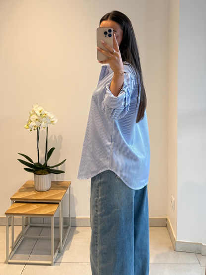 Chemise Naïs – Rayée Bleu
