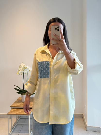 Chemise Naïs – Rayée Jaune