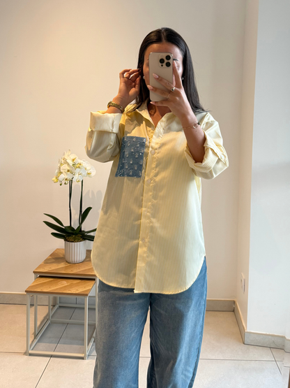 Chemise Naïs – Rayée Jaune