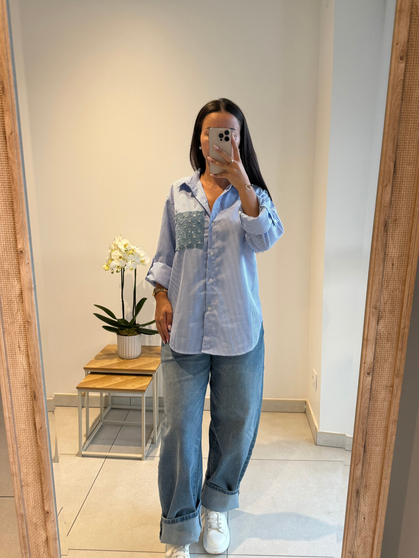 Chemise Naïs – Rayée Bleu