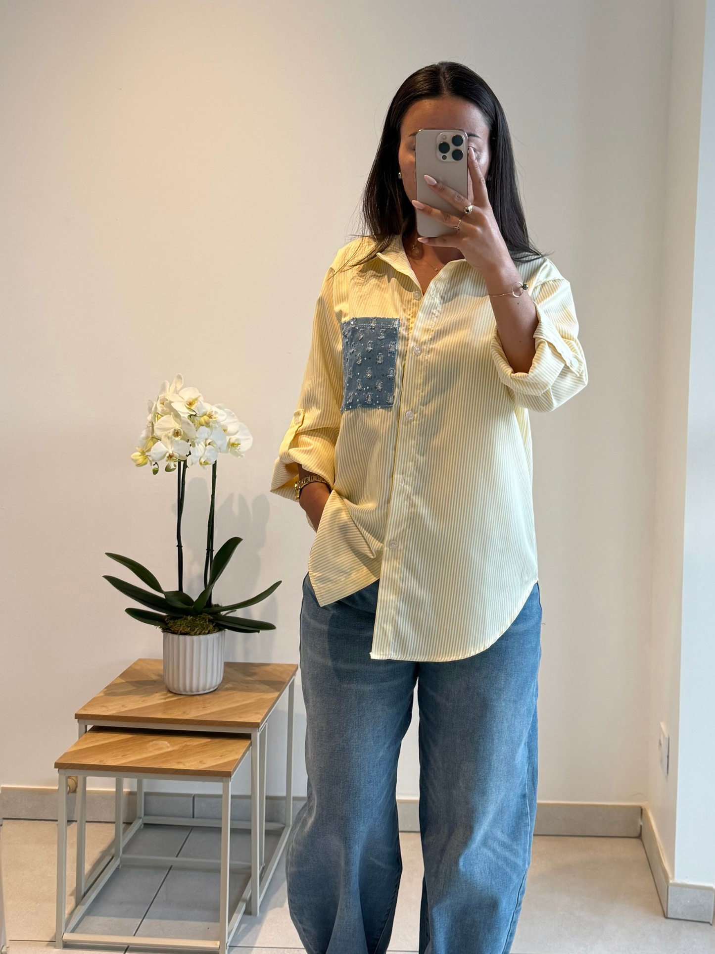 Chemise Naïs – Rayée Jaune