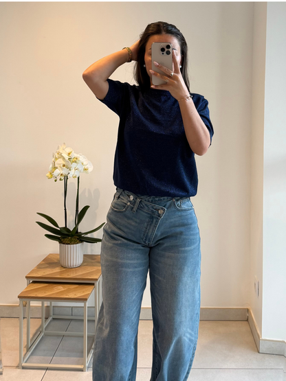 Top Maëlie pailleté  – Maille légère irisée