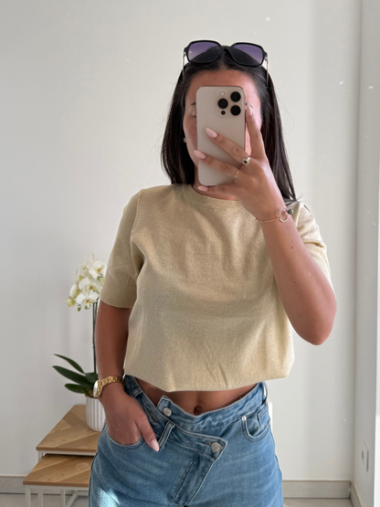 Top Maëlie pailleté – Maille légère irisée