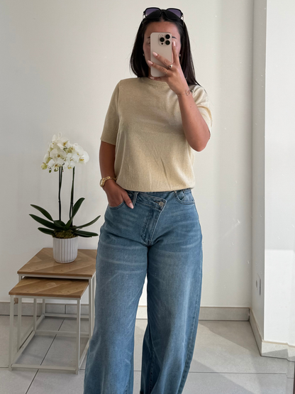 Top Maëlie pailleté – Maille légère irisée