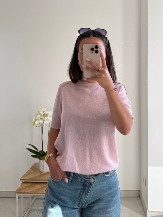 Top Maëlie pailleté - Maille légère irisée