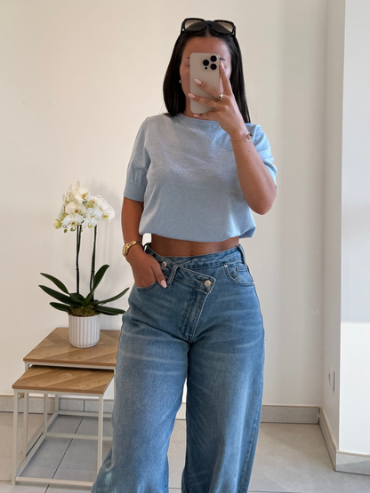 Top Maëlie pailleté – Maille légère irisée