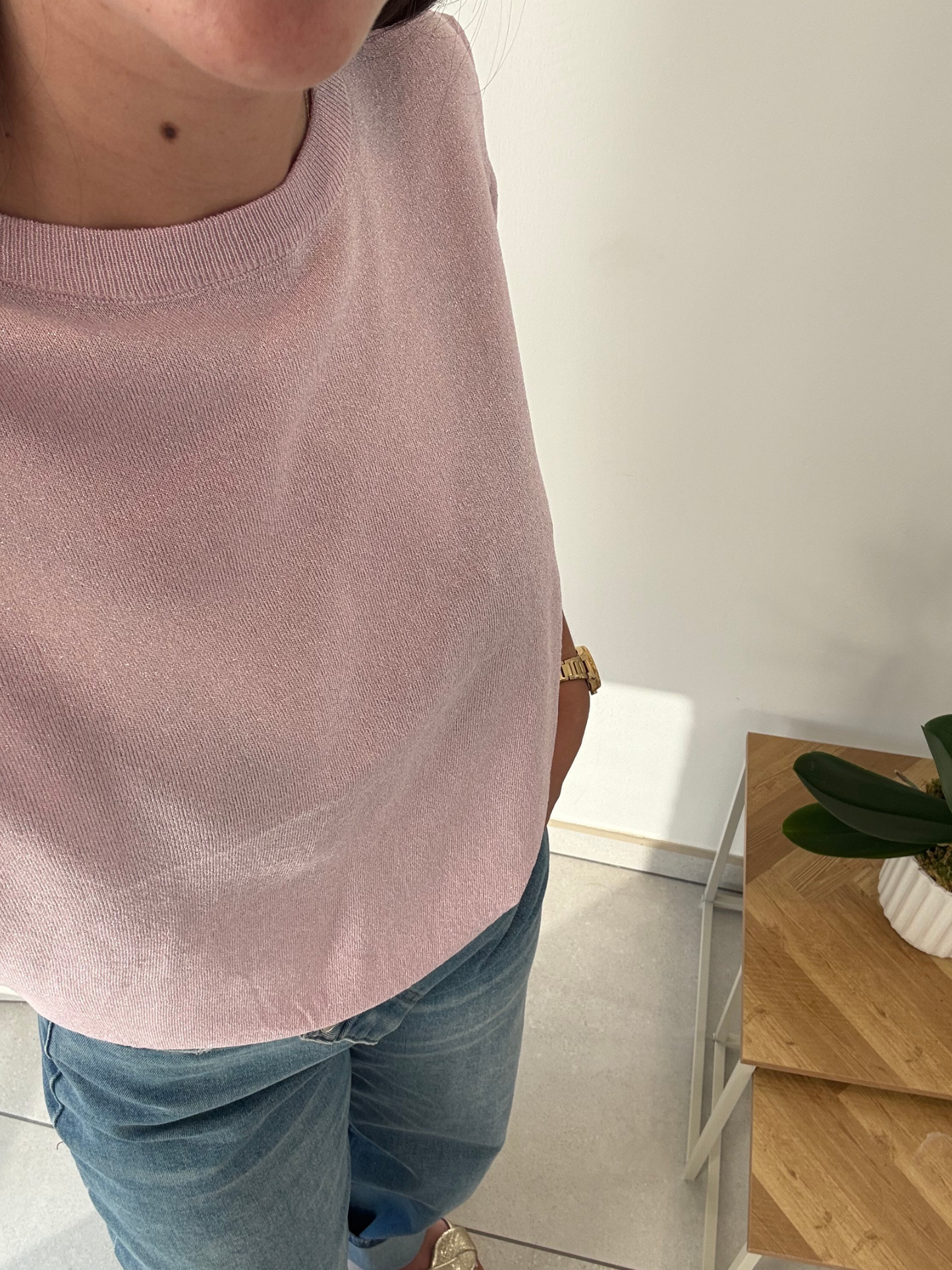 Top Maëlie pailleté - Maille légère irisée