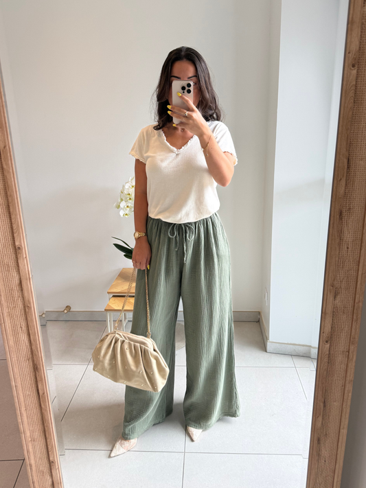Pantalon Livia Kaki