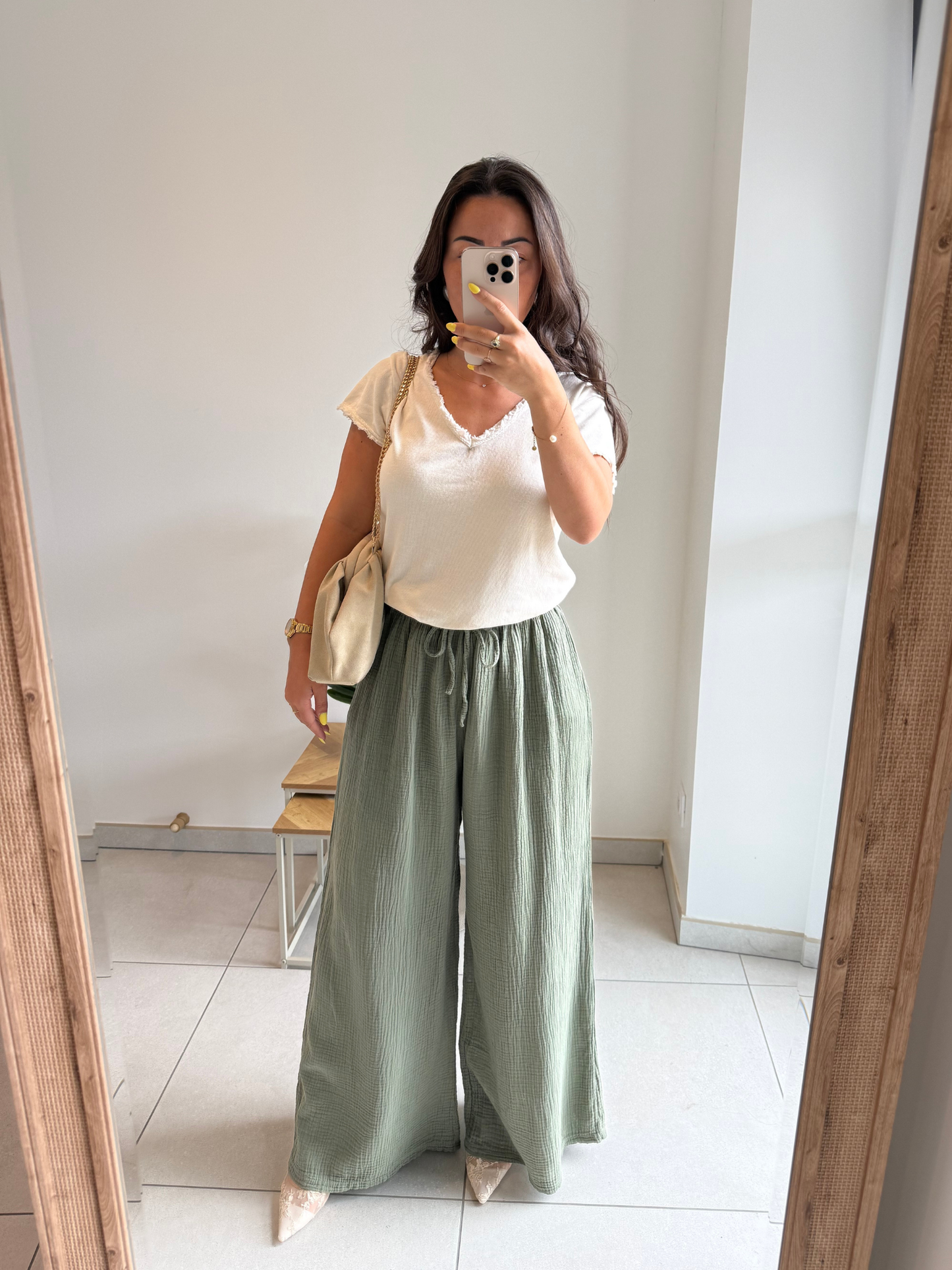 Pantalon Livia Kaki