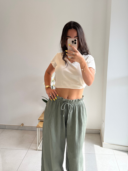 Pantalon Livia Kaki